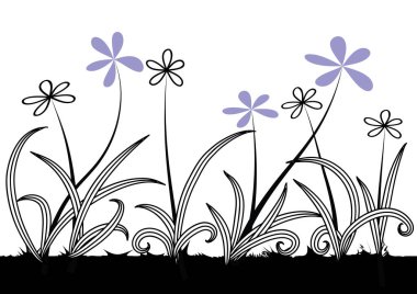 Çiçek arkaplanının vektör çizimi