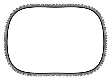 Ayna resmi olan dekoratif çerçeve.