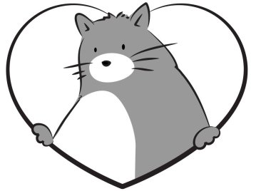 Şirin bir kedinin vektör çizimi