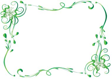 Metnin için alanı olan çiçek arkaplanı