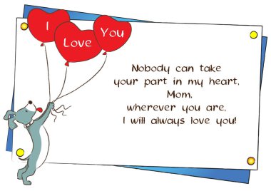 Tatlı çizgi film maymunlu tebrik kartı.