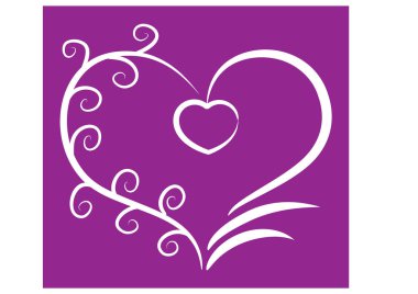 Bir kalbin vektör illüstrasyonu