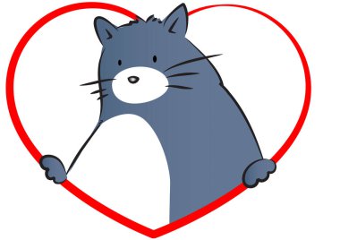 Kalbi olan bir sincap.