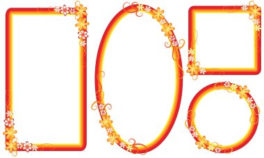 Tasarımınız için bir çerçevenin vektör illüstrasyonu