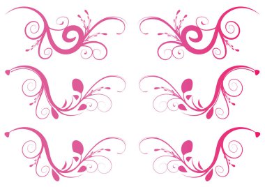 Tasarım için dekoratif elementlerin vektör kümesi