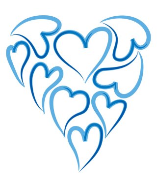 kalp şeklinde aşk sembolü