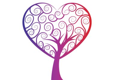 Kalp şeklinde bir ağaç