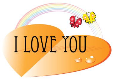 Mutlu paskalya kartları, bir kalp ve metin.