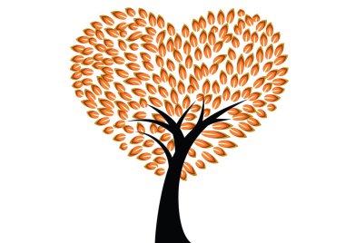 Beyaz arkaplanda yaprakları olan ağaç