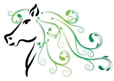 Bir atın vektör illüstrasyonu