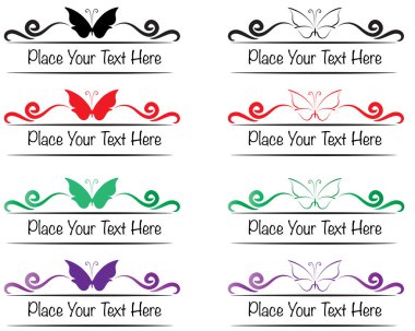 Tasarım için vektör çiçek elementleri kümesi