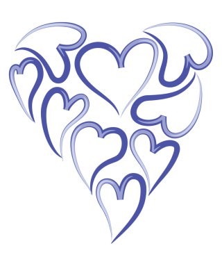 kalp şeklinde aşk sembolü