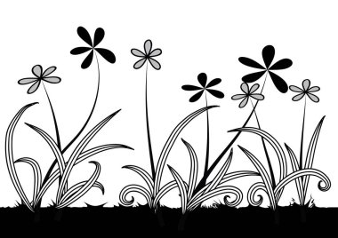Çiçek arkaplanının vektör çizimi