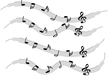 Müzik notaları. vektör illüstrasyonu