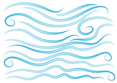 Dalga ve çizgilerin vektör çizimi