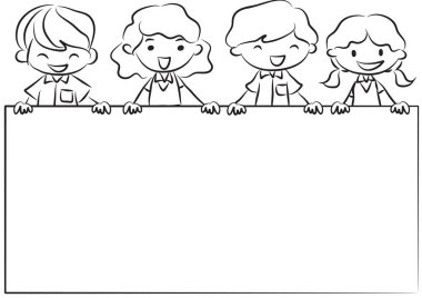 Bir grup öğrencinin çizimi