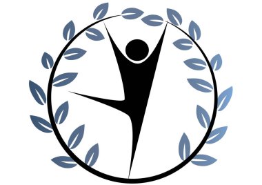 Yaprak çelenkli bir tacın vektör çizimi