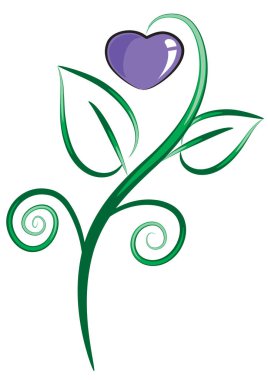 Yeşil bir ağacın vektör illüstrasyonu