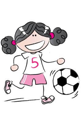 Bir futbolcunun vektör illüstrasyonu 