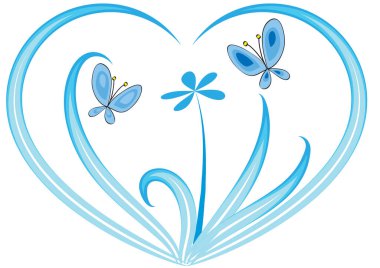 Beyaz arkaplandaki kelebeklerin vektör çizimi 