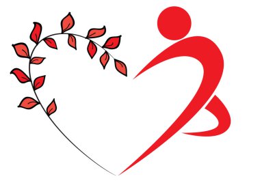 kalp şeklinde aşk kartı