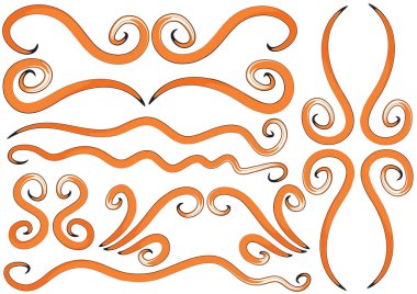 Soyut girdap dalgalarının vektör çizimi