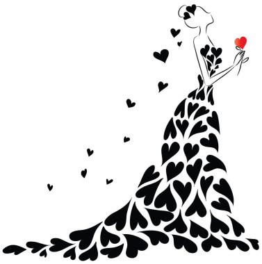 güzel bir çiçeğin siyah beyaz vektör çizimi