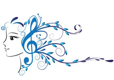 Çiçek çelengi olan güzel bir kız