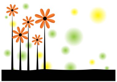 Bir çiçeğin vektör illüstrasyonu