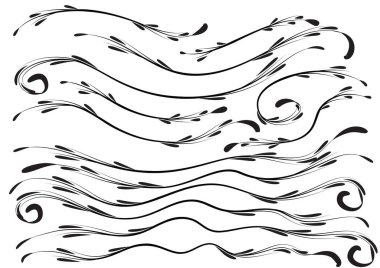 Siyah ve beyaz vektör pankartları seti