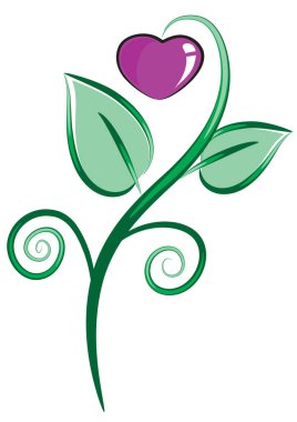 Bir kalbin vektör illüstrasyonu