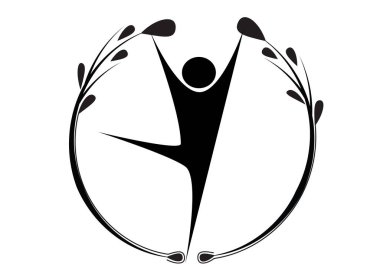 Siyah beyaz giyen bir adamın silueti.