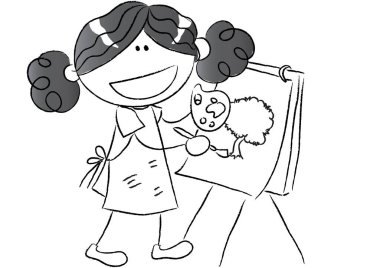 Çocuklar için boyama kitabı. vektör illüstrasyonu