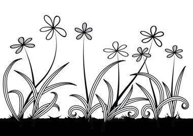 Çiçek arkaplanının vektör çizimi