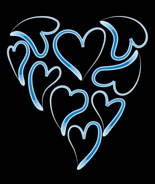 Bir kalbin vektör illüstrasyonu