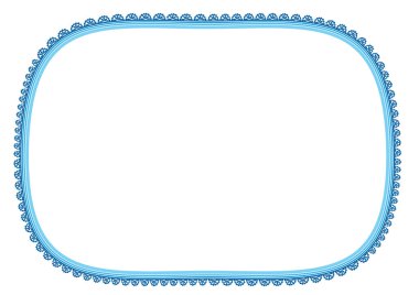 beyaz arkaplan ile mavi çerçeve