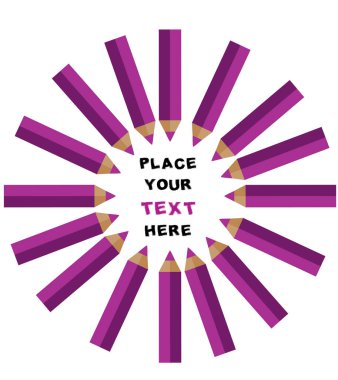 Renkli kalemlerin vektör illüstrasyonu