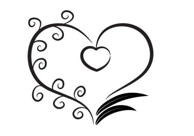 Bir kalbin vektör illüstrasyonu