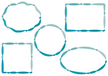 Mavi ve beyaz çerçevelerin vektör çizimi