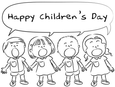 Çocuklar ve çocuklar çiziyor