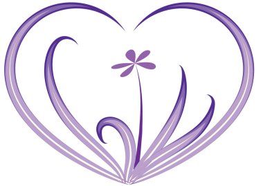 Beyaz arkaplanda bir kalbin vektör illüstrasyonu 