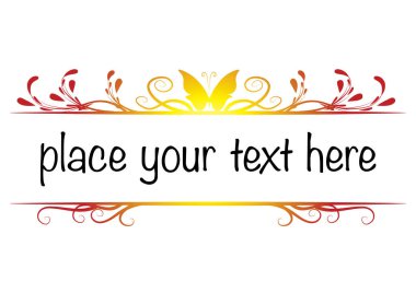 Bir dizi kaligrafik tasarım elemanının vektör çizimi