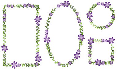 Çiçekli ve çiçekli bir çerçeve.