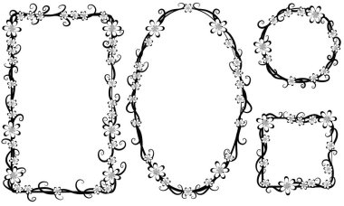 Siyah ve beyaz kenarlıklar dizisi