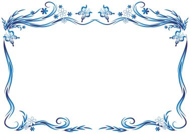 Çiçek çerçevesinin vektör illüstrasyonuName