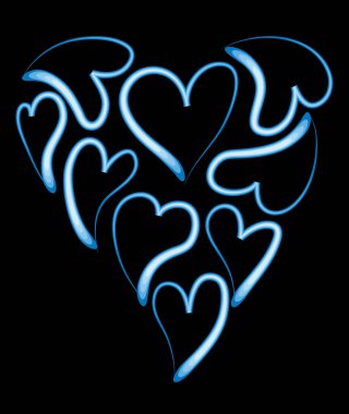 kalp şeklinde aşk sembolü