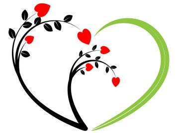 Bir kalbin vektör illüstrasyonu