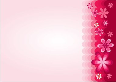 pembe çiçekler ve kağıt arkaplan