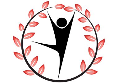 Parktaki bir adamın vektör çizimi