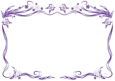 Çiçek çerçevesinin vektör illüstrasyonuName